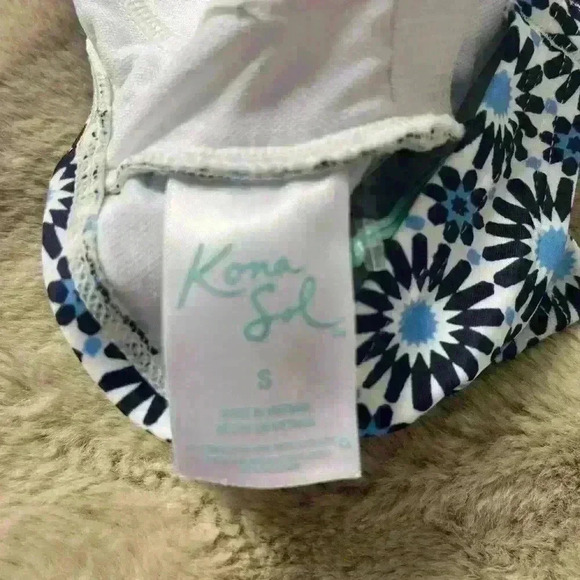 Kona Sol Apron Back Halter Neck Tankini Blue size S - Picture 9 of 14